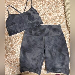 lululemon workout set - bra and shorts - size 8